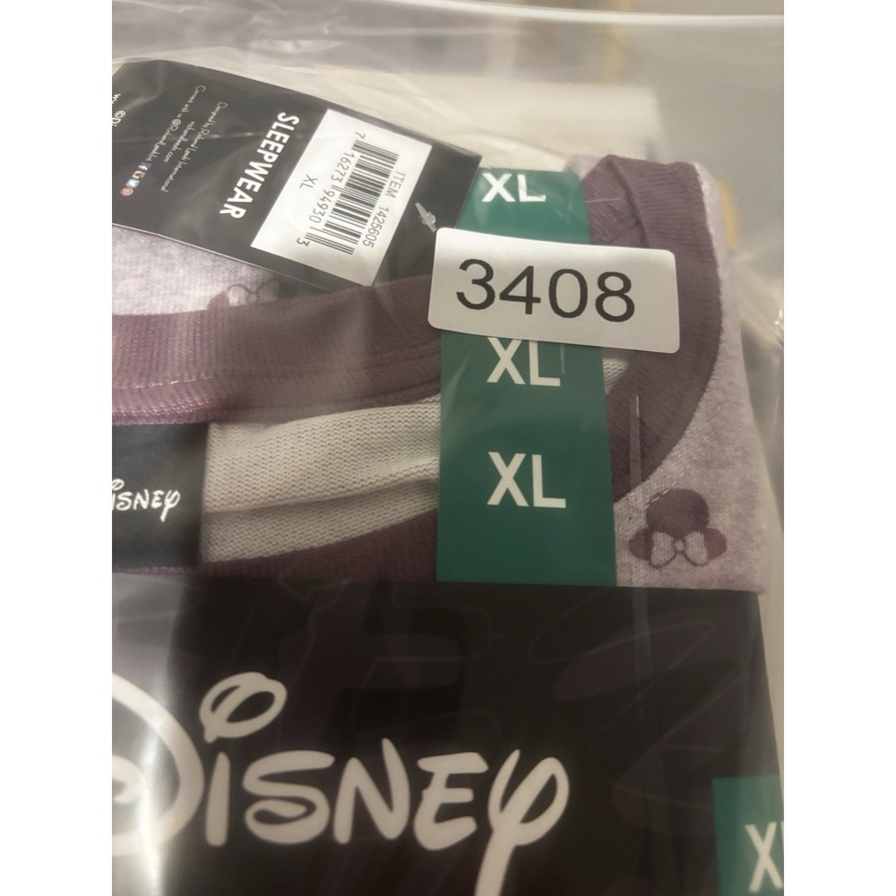 NEW Disney Pajama Set Women's XL Mickey Cozy 2 Piece Purple Long Sleeve & Pants - Picture 8 of 8